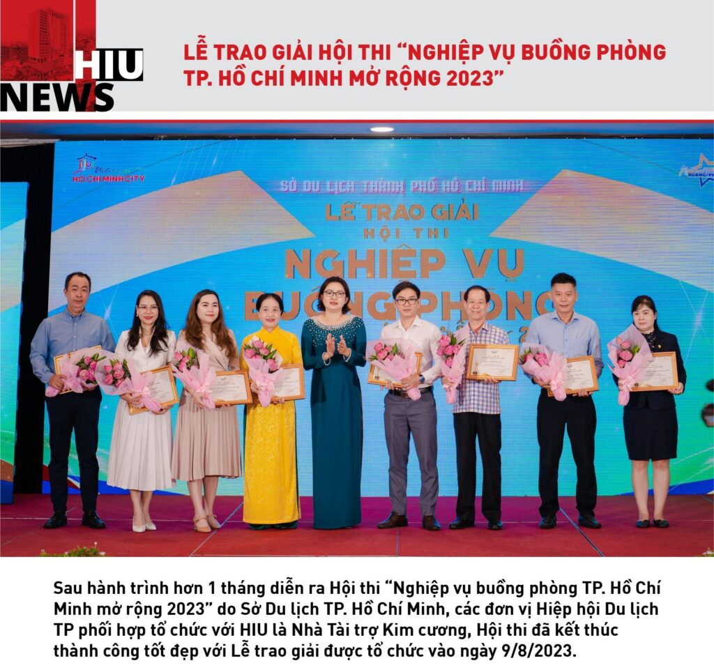 Lễ trao giải hội thi Nghiệp vụ buồng phòng TP.Hồ Chí Minh mở rộng 2023