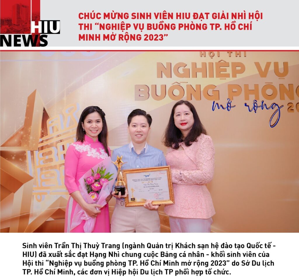Sinh viên Đại học Hồng Bàng đạt giải nhì hội thi Nghiệp vụ buồng phòng TP.HCM mở rộng