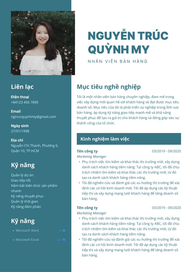 Cách xây dựng một Cv  ấn tượng khi còn là sinh viên